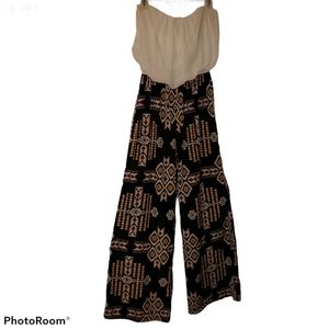Bohemian jumpsuit off the shoulder